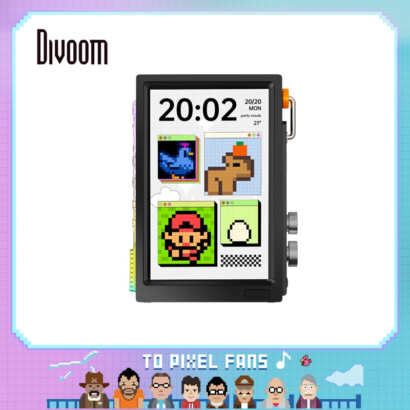 Divoom Times Frame 10.1 หน้าจอเล่นเกม WiFi Smart HD Pixel Display, นาฬิกา DIY, Crypto/Stock Ticker, 