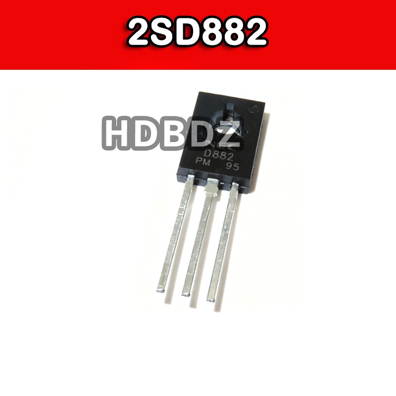 20~50PCS 2SD882 TO-126  D882 NPN ทรานซิสเตอร์ไตรโอดกําลังสูง 3A 40V