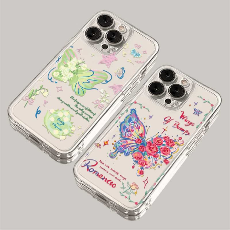 สําหรับOPPO A6X A6 A5 5G A5i A3 A3X A5 PRO A3 PRO A38 A79 A58 A18 A57 2022 A17 A95 สวยRoseผีเสื้อกันกระแทกTPUเคสโทรศัพท์