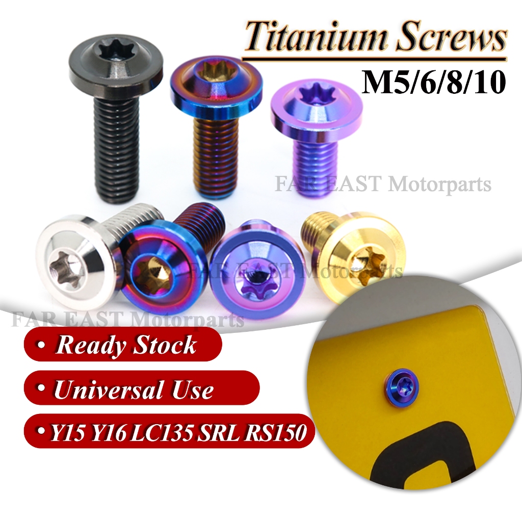 GR5 Titanium Alloy Flying Saucer หัวสกรู Torx สกรูหัวแผ่น TC4 สกรูไทเทเนียมไทเทเนียม Bolt M5 M6 M8 M10