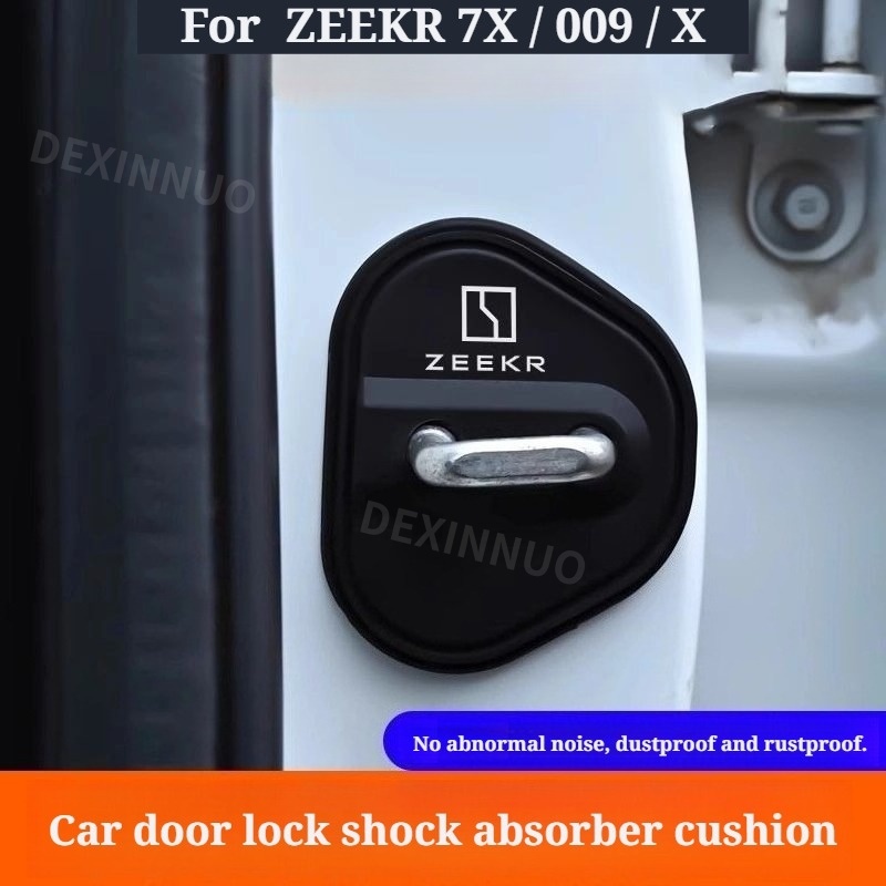 For ZEEKR 7X / 009 / X  รถประตูโช้คอัพล็อคประตูป้องกันซิลิโคนล็อคประตูอัตโนมัติสลักปกอุปกรณ์เสริม