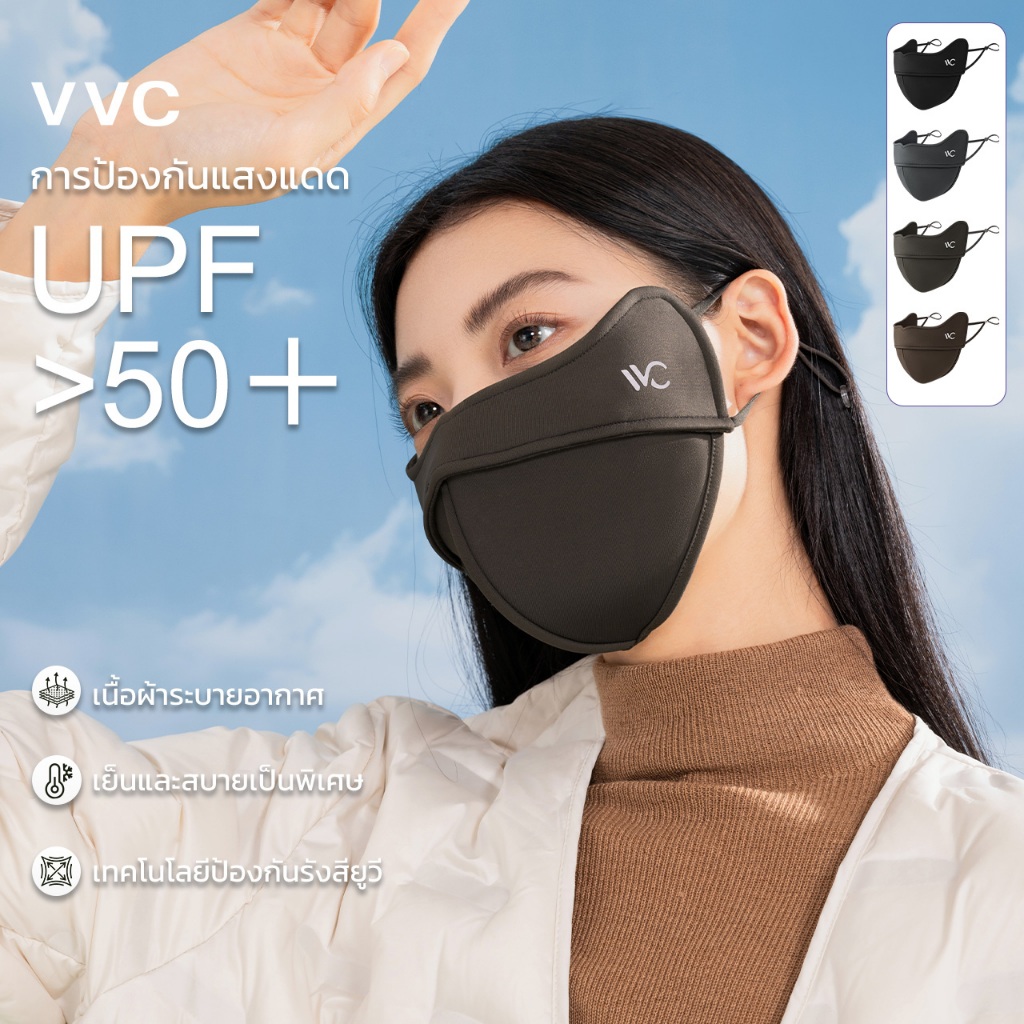 VVC หน้ากากกันแดดสำหรับผู้ชาย แบบกระชับใบหน้า มองเห็นได้ชัดเจน สำหรับขับรถ