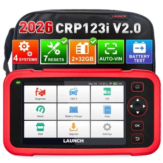 LAUNCH CRP123I V2.0 Elite OBD2 เครื่องสแกนเนอร์เครื่องมือวินิจฉัย 2026 Lifetime Free Update เครื่องยนต์ ABS SRS Transmission สแกนเนอร์รถยนต์