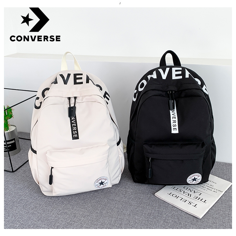 Black White Fashion Backpack converse Simple Casual Backpack