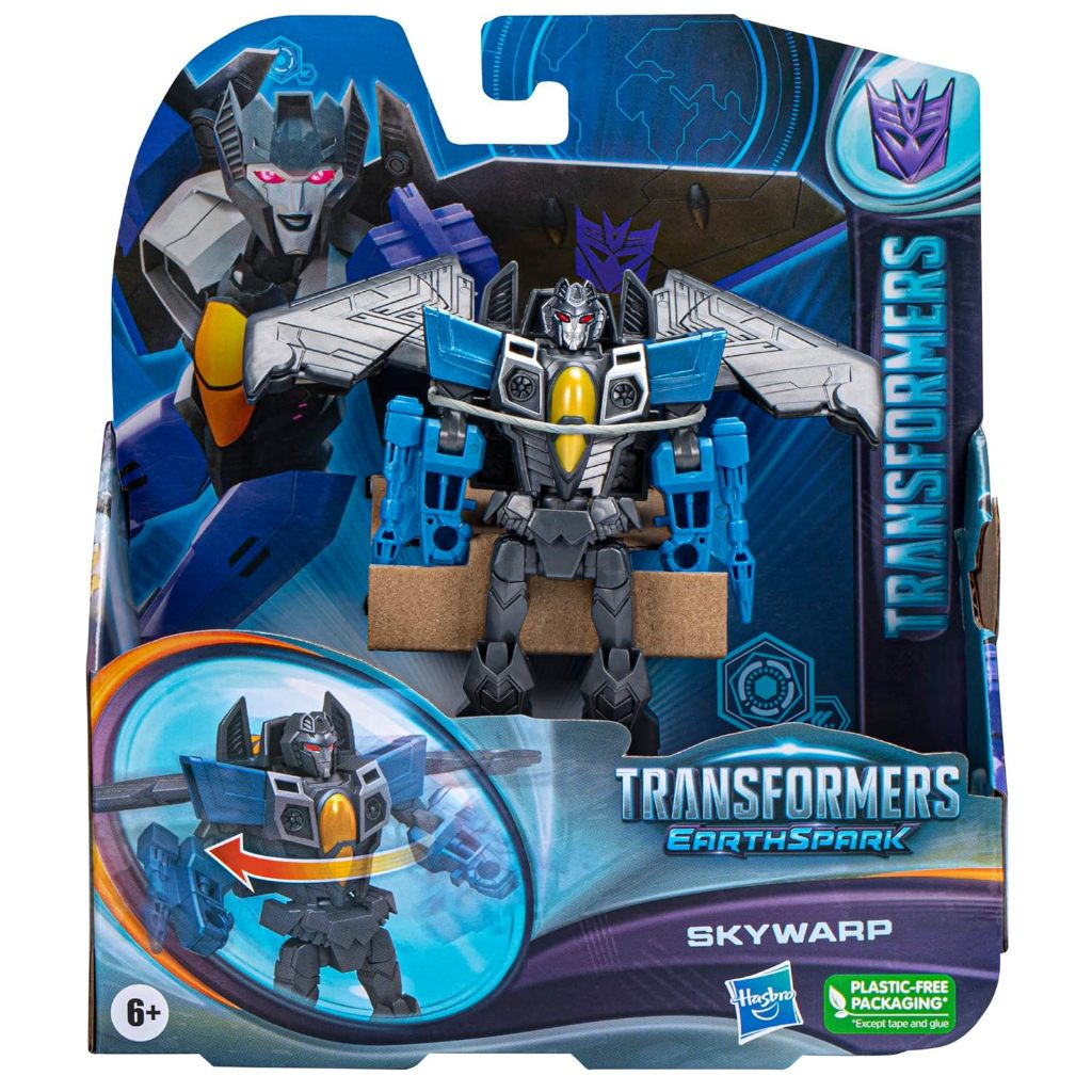 Transformers EarthSpark Warrior Class Skywarp Action Figure, 5 นิ้ว, หุ่นยนต์ของเล่น F6726