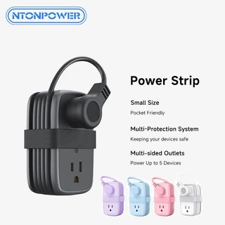 ORICO-NTONPOWER สายไฟแบบพกพา Travel Power Strip พร้อมพอร์ต USB พร้อมสายไฟม้วน 1.2M