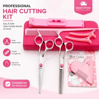 ✅ผลิตในประเทศญี่ปุ่น✅Safe Point ตัด/ชุด 6 " Gunting Rambut ญี่ปุ่น 440c เหล็ก Professional ตัดผมกรรไกรตัดผมช่างทําผมบางเครื่องมือจัดแต่งทรง trimmer ชุด