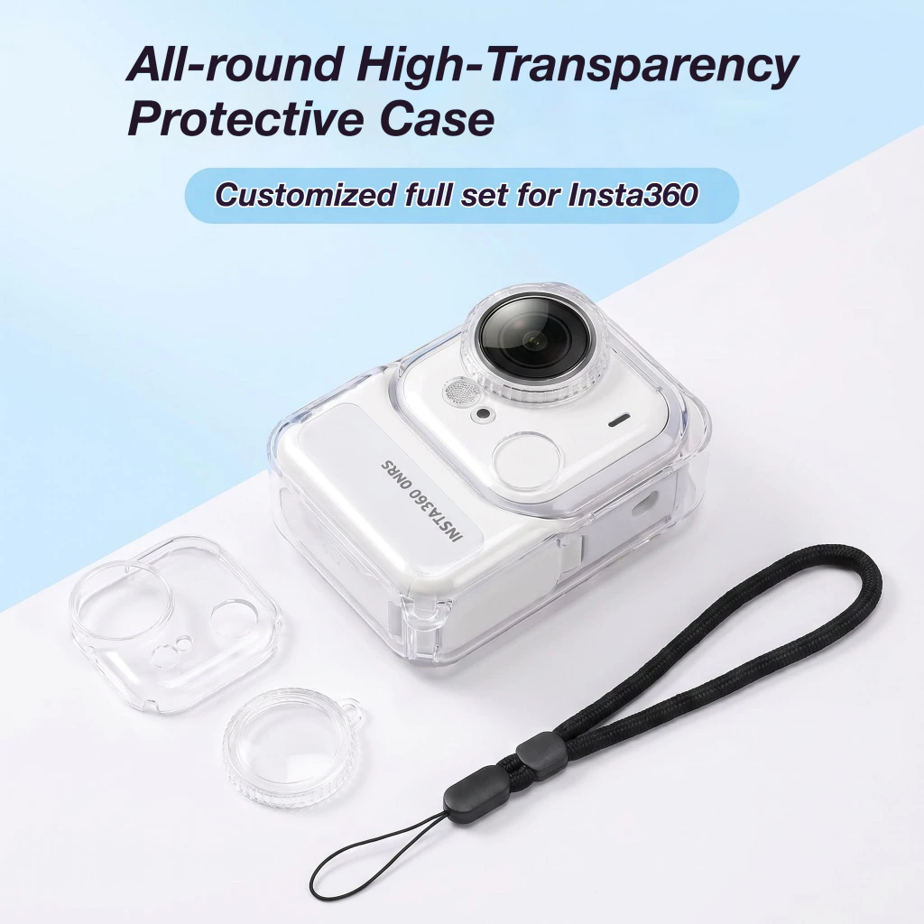 สําหรับ Insta360 Go Ultra TPU Clear เคสป้องกันเชือกป้องกันการสูญหายโปร่งใสฝาครอบเลนส์ป้องกันรอยขีดข่วนครอบคลุมสําหรับ Insta360 Go Ultra thumbnail 10