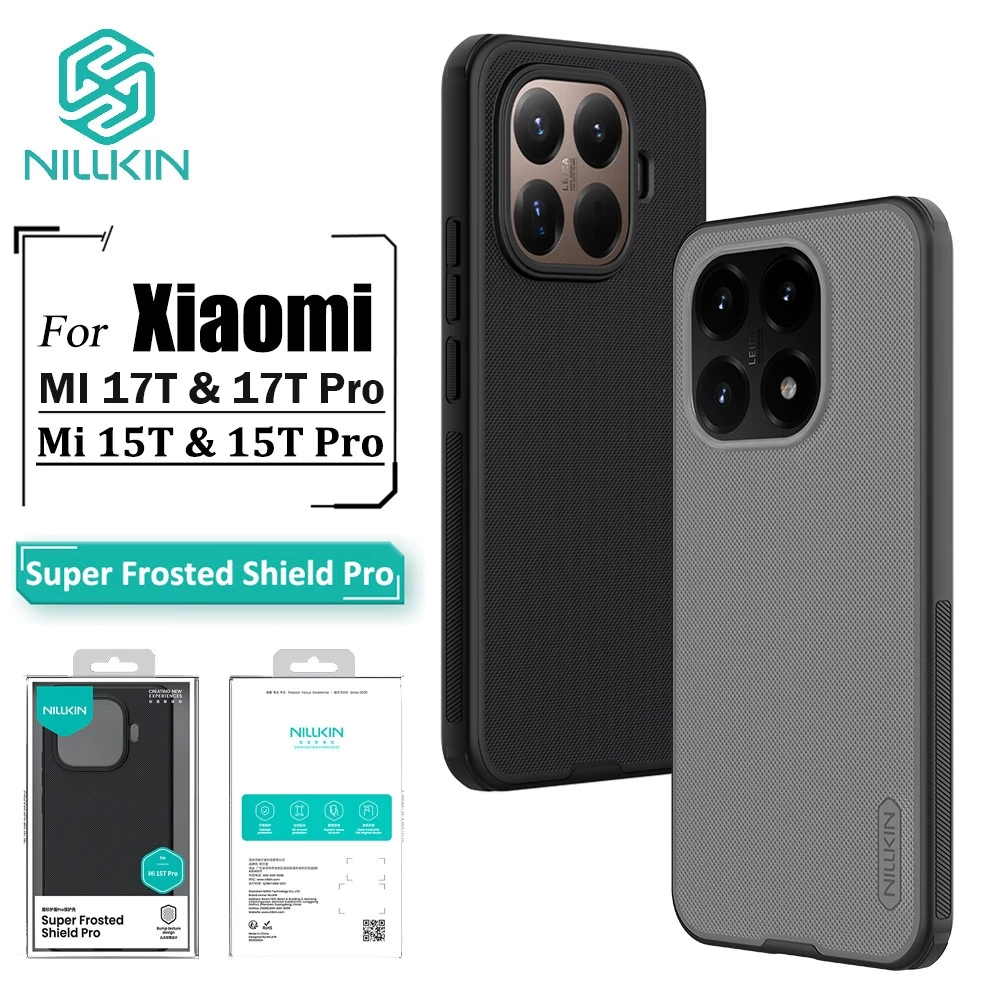 Nillkin Super Frosted Shield Pro สําหรับ Xiaomi 17T Pro 15T Pro 14T Pro 17T/15T/14T เคสโทรศัพท์ป้องกันลายนิ้วมือกันกระแทกปกหลัง