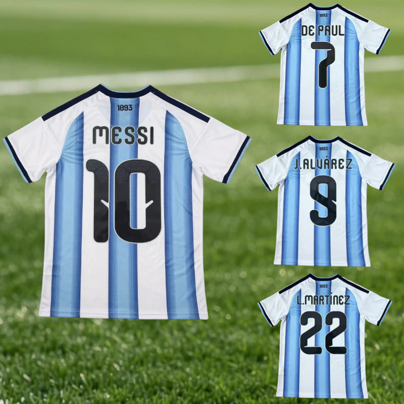 เสื้อฟุตบอลอาร์เจนตินา 2026 ฟุตบอลโลก เบอร์ 7 และ 10 เสื้อเมสซี่