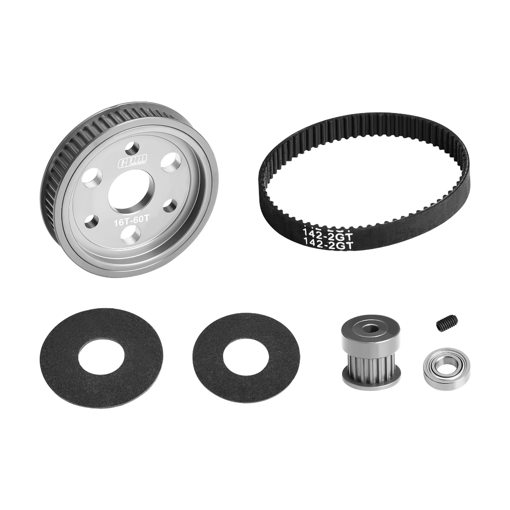 GPM GEARBOX GEAR BELT DRIVE ชุดพร้อมมอเตอร์เกียร์สําหรับ AXIAL 1/10 SCX10 II TRAIL HONCHO / SCX10 II