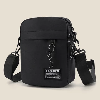 Onetimingsuper Mens Small Bag Shoulder Bag Trend Diagonal Backpack Chest Bag Lightweight Boy Casual Mobile PhoneWaist Pack OTP