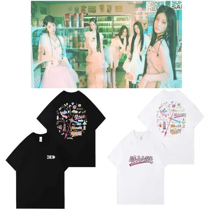 LILIT PRESS START โซลคอนเสิร์ตพัดลม TEE สีดําสีขาวหลวม Fit พิมพ์เสื้อยืด Unisex Kpop Merch 2026 ใหม่