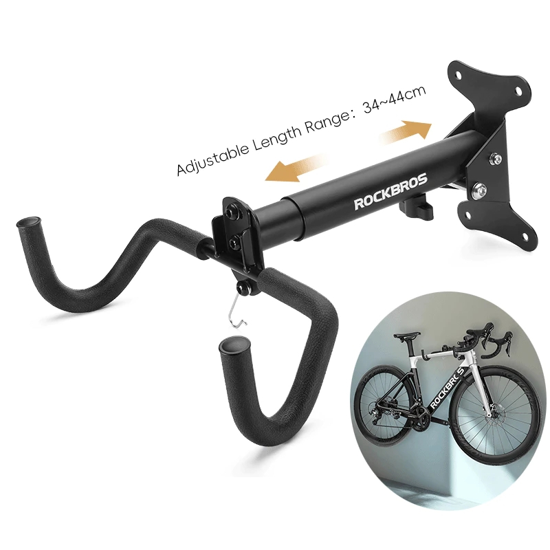ชั้นวางจักรยานติดผนัง เหล็กคาร์บอน ปรับได้ 360° รับน้ำหนัก 50kg แขวนจักรยานเสือภูเขา เสือหมอบ ตะขอคู่ ประหยัดพื้นที่ เก็บจักรยานในโรงรถ