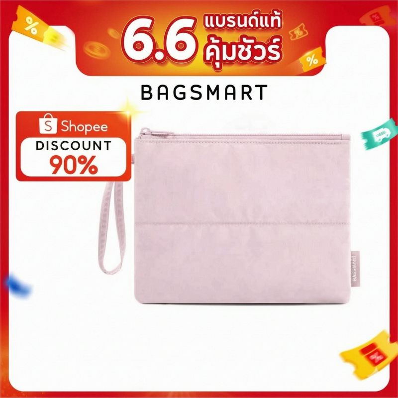 BAGSMART แบบพกพา ถุงเก็บของขนาดเล็ก การท่องเที่ยวกระเป๋าเครื่องสำอางขนาดเล็ก กระเป๋าถือขนาดเล็ก