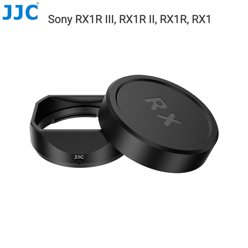 JJC Lens Hood ฝาครอบเลนส์สำหรับ Sony RX1R III II RX1RM3 RX1RM2 RX1R3 RX1R2 RX1 พร้อมฝาครอบเลนส์โลหะ, แทนที่ Sony LHP-1 49mm