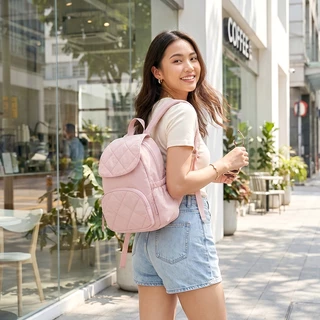 BAGSMART กระเป๋าเป้สะพายหลังผู้หญิง Daypack ใส่แท็บเล็ต 9.7 นิ้ว น้ำหนักเบา กันน้ำ มีหลายช่อง ใช้ประจำวัน