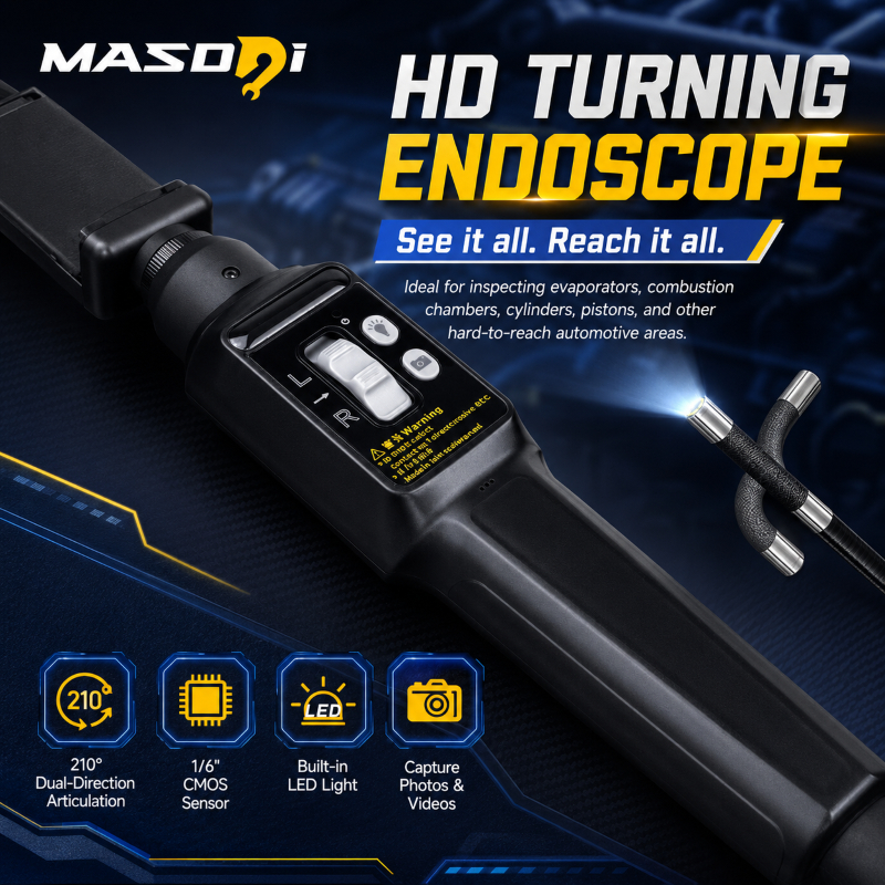 Masdsi JC600 Articulent Video Borescope กล้อง Endoscopic อุตสาหกรรม 1080P HD Borescope IP67 กันน้ํา 