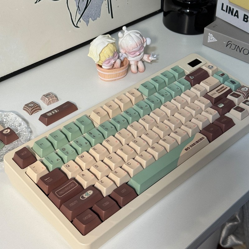 Keycap เฉพาะ ส่วนบุคคล Reto Matcha Keycaps โปรไฟล์เชอร์รี่ PBT ระเหิดสําหรับ DIY ที่กําหนดเองคีย์บอร
