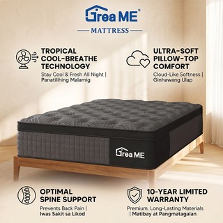 COD Dreame Luxe Series Premium 12 Inch Gel Memory Foam Hybrid Independent Mattress  Cloud Comfort for  5 Star Hotel Single/Double/Queen/King