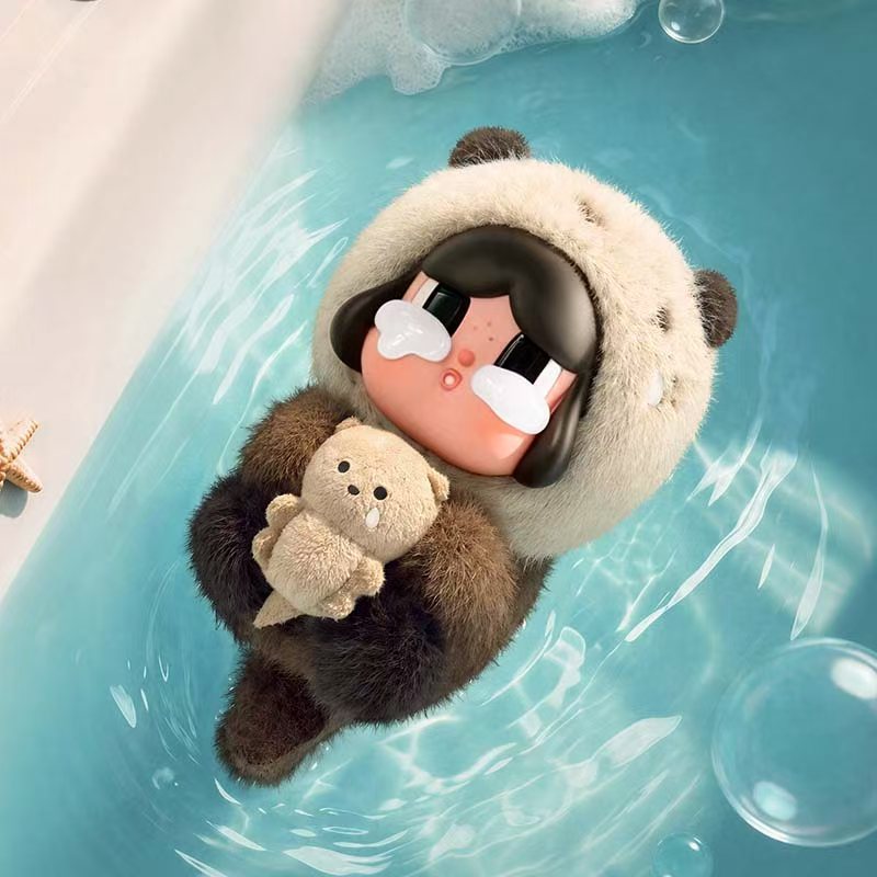 P POPMART POPMART CRYBABY Tears in the Sea Series ตุ๊กตาไวนิลจี้ลึกลับกล่องของขวัญ