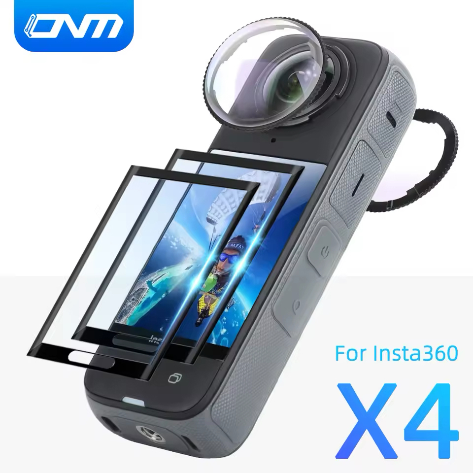 เลนส์ยาม + ป้องกันหน้าจอสําหรับ อินสตาแกรม360 x4อุปกรณ์เสริมฝาครอบป้องกันเลนส์ & ป้องกันรอยขีดข่วนฟิล์ม อินสตาแกรม 360 x4 กระเป๋าเก็บกระเป๋ากล้องอุปก