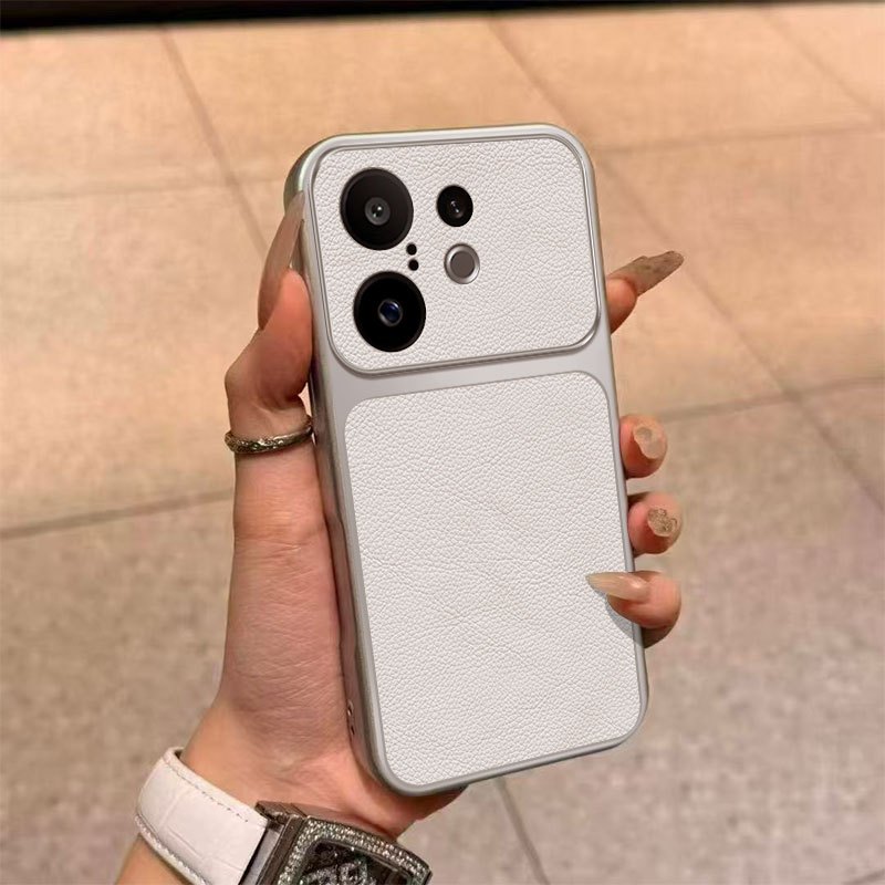 ปลอกหนังเนื้อสําหรับ Vivo X200 FE V2503- ฝาครอบป้องกันแบบบางกันกระแทก,เคสโทรศัพท์สไตล์มินิมอลหรูหรา
