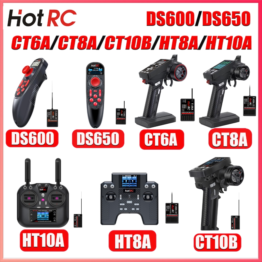 HOTRC 2.4G เครื่องส่งสัญญาณ DS-4A DS-600 CT-6A CT-8A CT-6B CT-8B CT-10B HT-10A วิทยุระบบรีโมทคอนโทรล