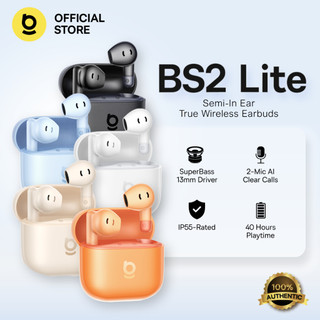 【24-Month Warranty】Baseus BS2 Lite True Wireless Earbuds TWS Bluetooth 5.3 with IPX5 Waterproof 40h Music Time Call ENC