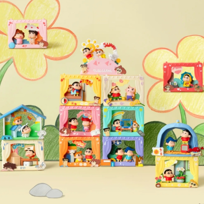 [พร้อมส่ง ของแท้] Pop Mart Crayon Shin-chan ชินจัง Theater Series กล่องสุ่ม โมเดล ฟิกเกอร์ ตุ๊กตาน่ารัก ของตกแต่งโต๊ะ ของขวัญวันเกิด