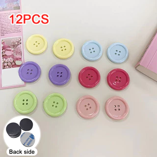 12ชิ้นปุ่มสีลูกกวาดแม่เหล็กติดตู้เย็น,ข้อความสํานักงาน,ห้องครัวตกแต่งบ้านตู้เย็นแม่เหล็กสติ๊กเกอร์