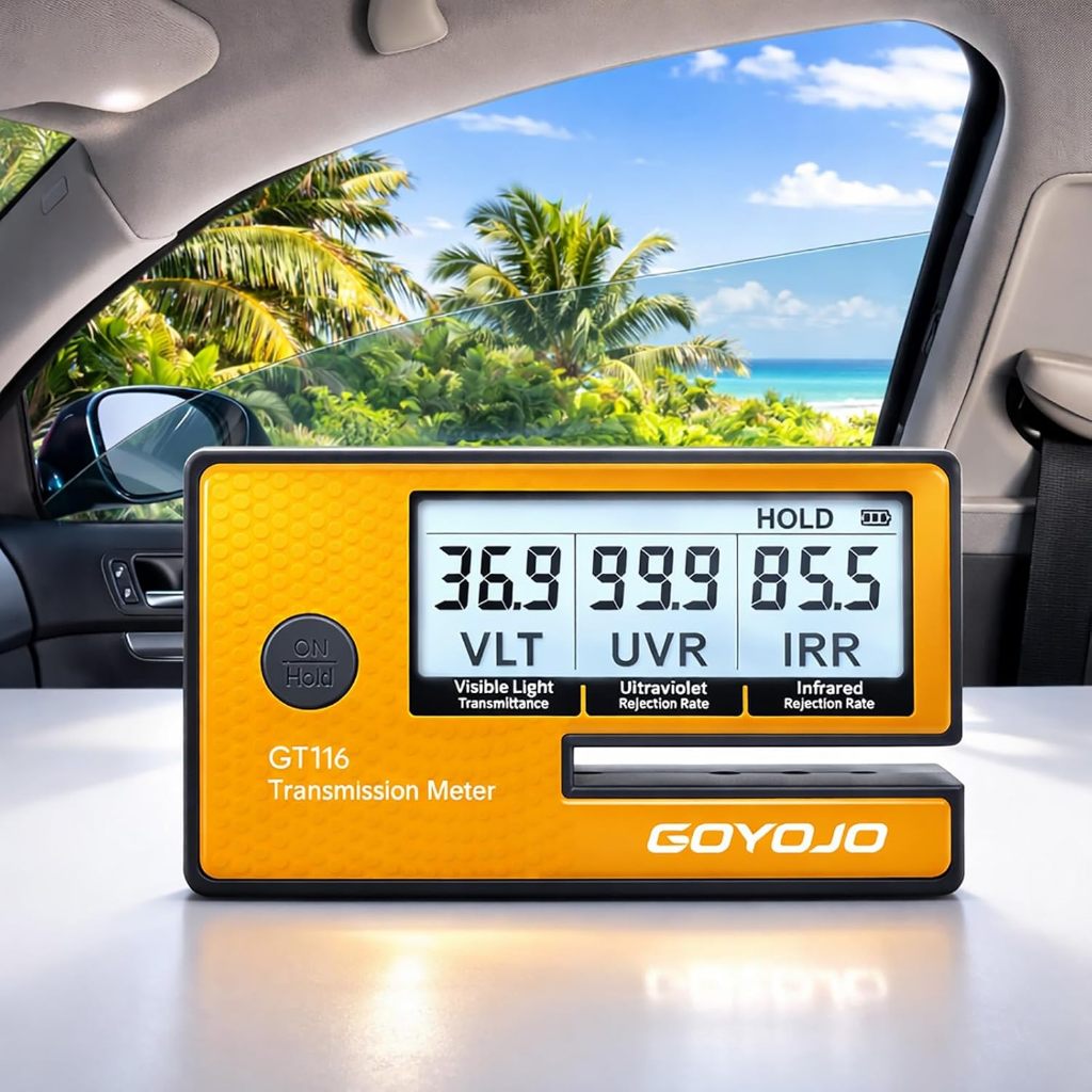 GOYOJO ความแม่นยําสูง GT116 แก้วคําหน้าต่าง Tint Meter ฟิล์มพลังงานแสงอาทิตย์ Transmission Meter VLT