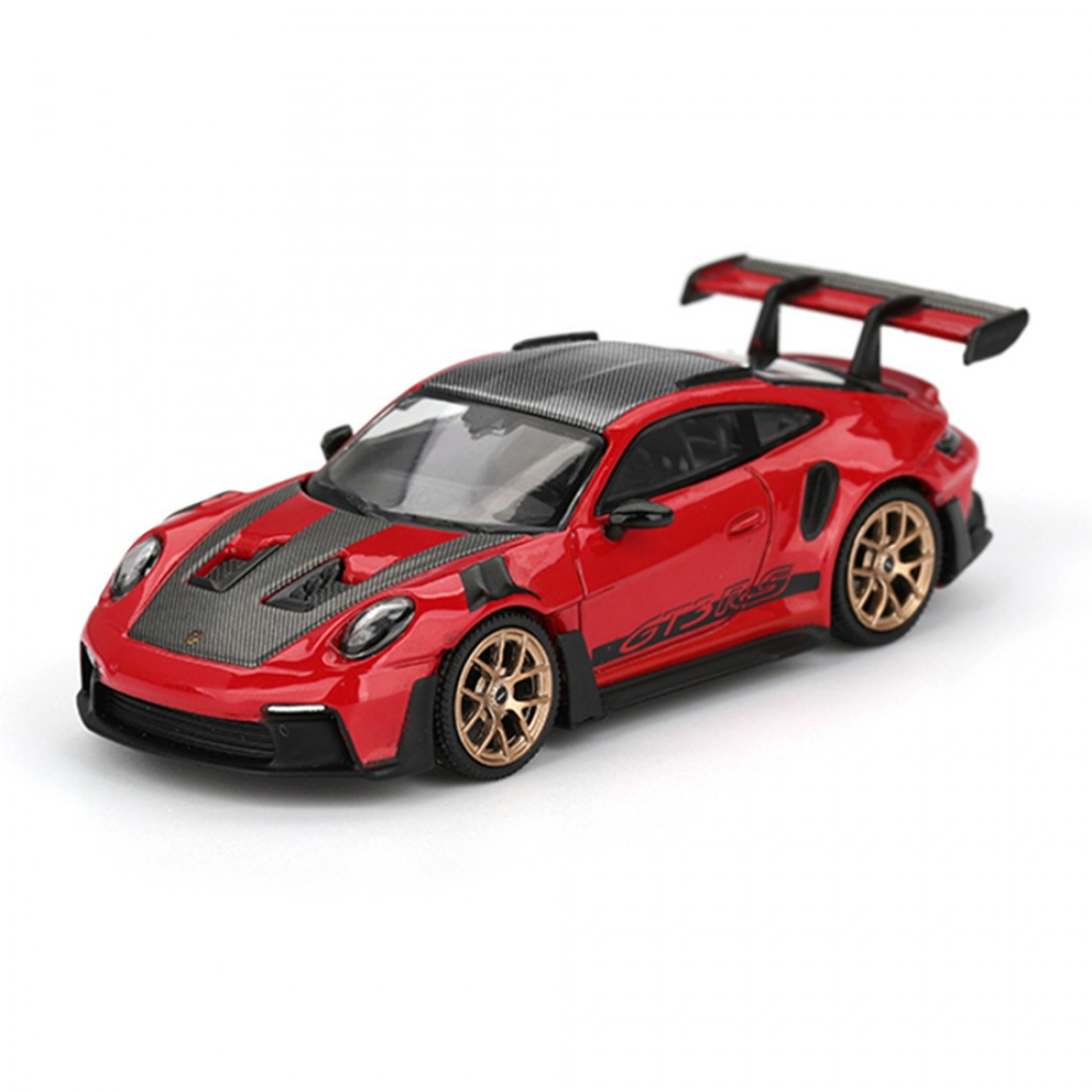 Mini GT MGT01060 1060 1/64 Porsche 911 992 GT3 RS Weissach Package Guards สีแดง LHD RHD Diecast Scale รุ่นรถ
