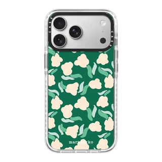 ดอกไม้ marimekko White Edge อะคริลิคแม่เหล็กโทรศัพท์มือถือป้องกันกรณี,เหมาะสําหรับ Apple 17 16 15 14 13 12pro promax plus ใช้