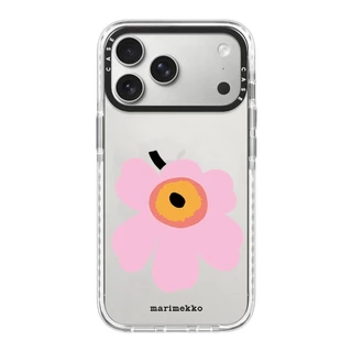 ดอกไม้ marimekko White Edge อะคริลิคแม่เหล็กโทรศัพท์มือถือป้องกันกรณี,เหมาะสําหรับ Apple 17 16 15 14 13 12pro promax plus ใช้