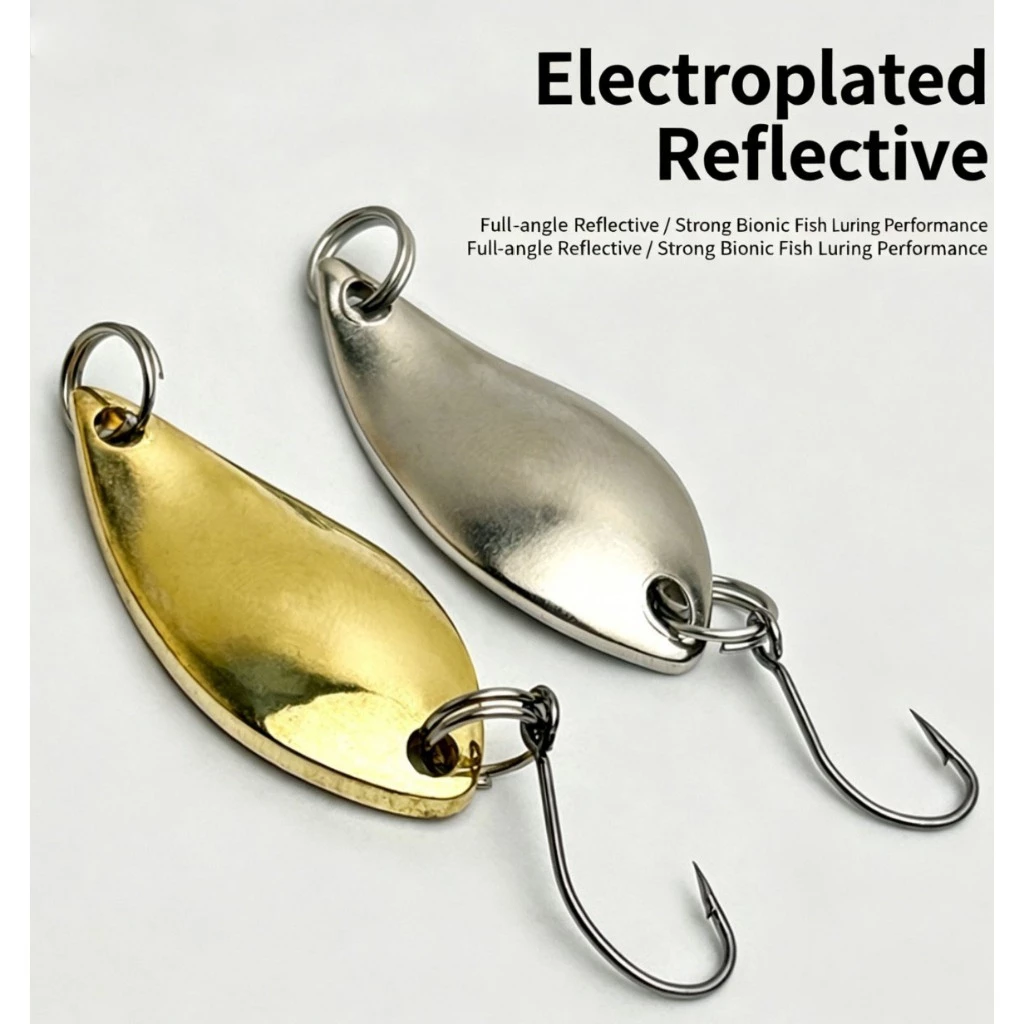 เหยื่อปลอม เหยือตกปลา Metal Spoon Lure sebarau อุปกรณ์ตกปลา Gold/Silver เหยื่อปลอมตกปลา 1 Pcs เหยื่อตกปลา ตกปลาช่อน Micro