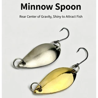 เหยื่อปลอม เหยือตกปลา Metal Spoon Lure sebarau อุปกรณ์ตกปลา Gold/Silver เหยื่อปลอมตกปลา 1 Pcs เหยื่อตกปลา ตกปลาช่อน Micro