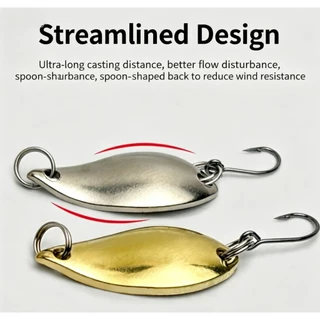 เหยื่อปลอม เหยือตกปลา Metal Spoon Lure sebarau อุปกรณ์ตกปลา Gold/Silver เหยื่อปลอมตกปลา 1 Pcs เหยื่อตกปลา ตกปลาช่อน Micro
