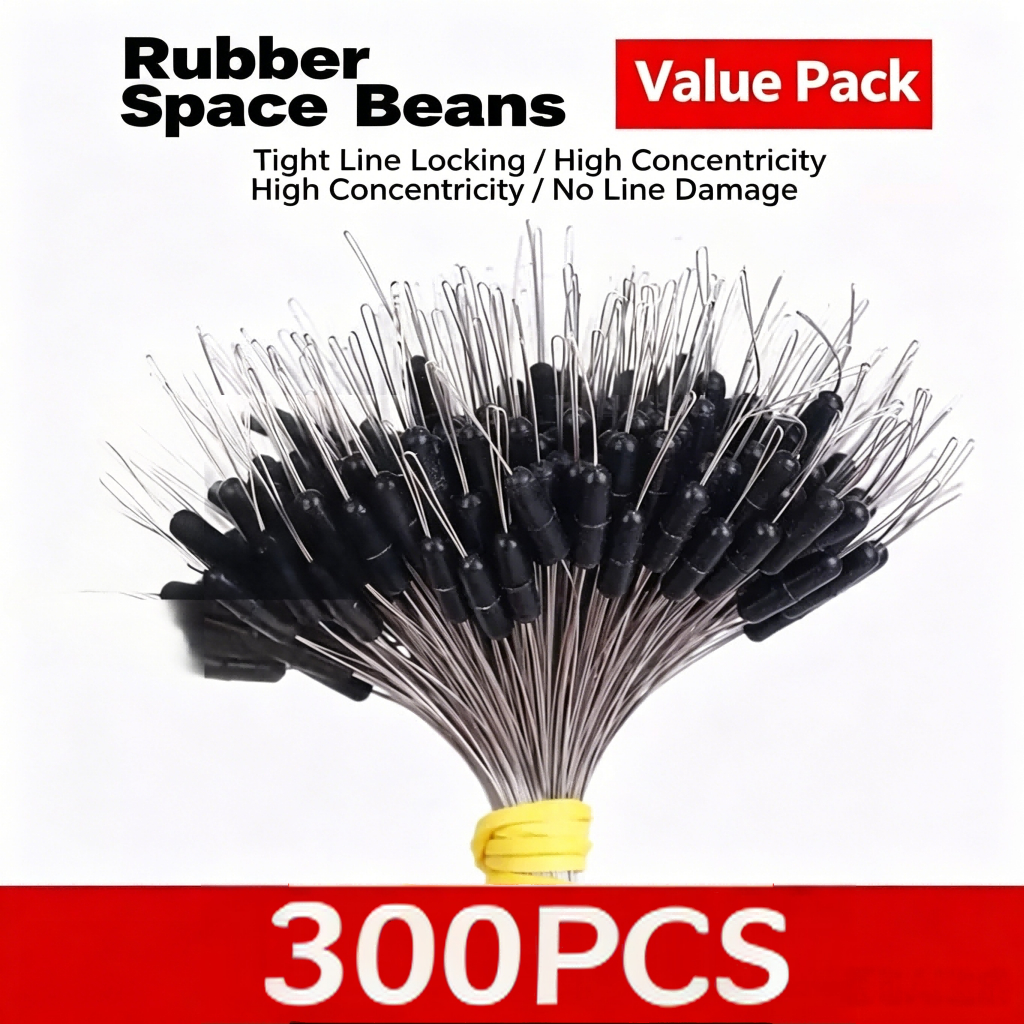 ซ้าย 300 ชิ้น/ล็อตลอยยาง Stopper ตกปลา Bobber Stopper Float ทรงกระบอก