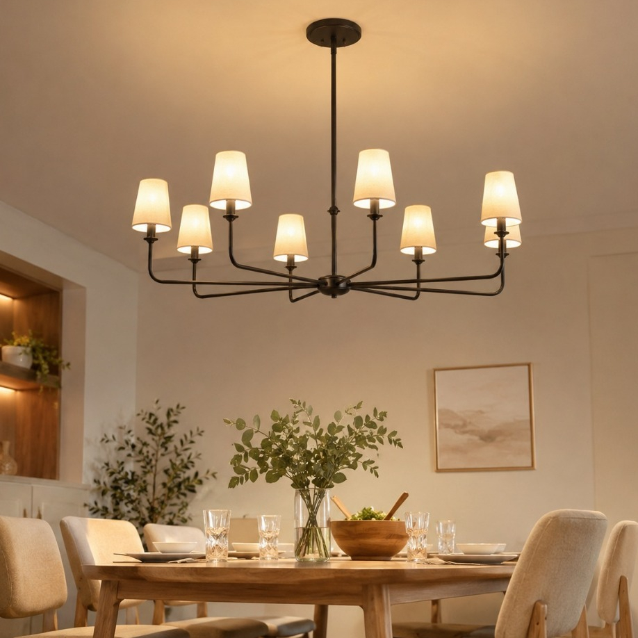 IKEE ห้องนั่งเล่นโคมระย้าไฟเพดานจี้แสงห้องนอนรับประทานอาหารที่ทันสมัย LED