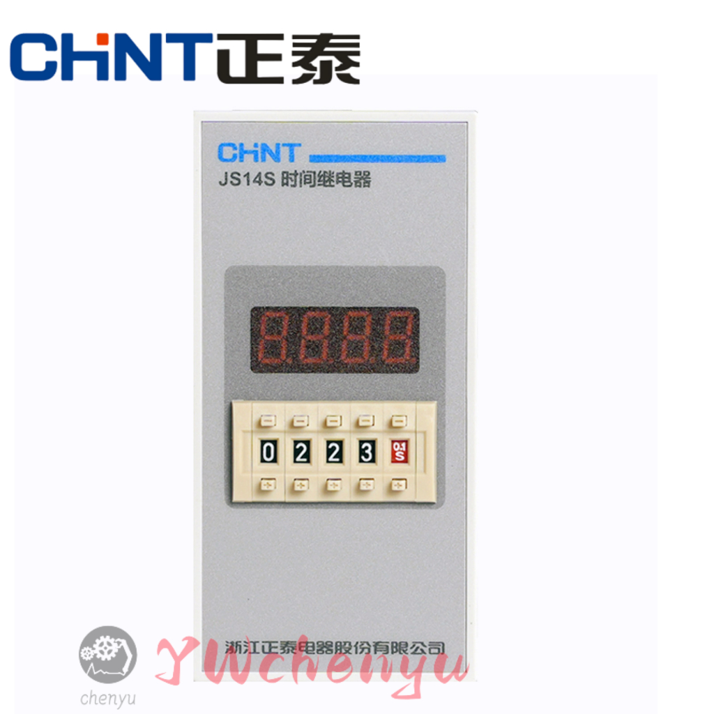 CHNT ดิจิตอลไทม์รีเลย์ JS14S การหน่วงเวลาเปิดเครื่อง 0.01 S-9999H ดิจิตอล 220V 380V