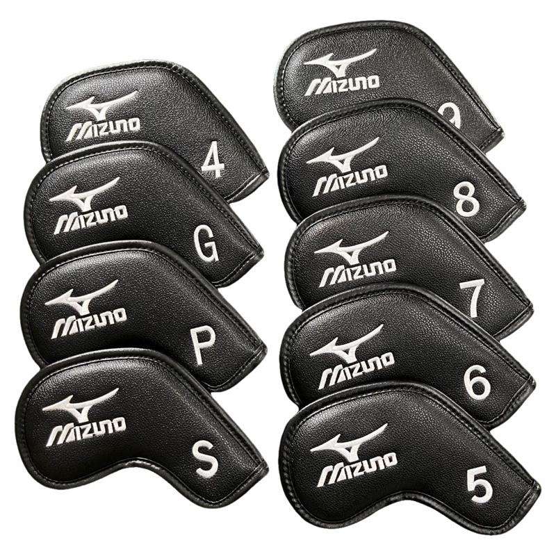 Mizuno Branded Golf Club Iron Headcover (4,5,6,7,8,9,P,G,S) Sports Golf Club Velcro Magnetic Closed 