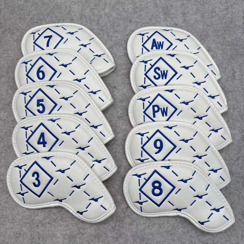 Mizuno Branded Golf Club Iron Headcover (3,4,5,6,7,8,9,Pw,Aw,Sw) Sports Golf Club Magnetic Closed He