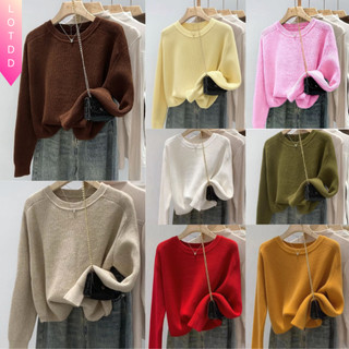 💖LOTDD💖 [ready stock in Malaysia] Christmas Sweater New Year Clothes Perempuan Sweater Korean Fashion Women Long Sleeved Round Neck Sweater Casual Women sweater