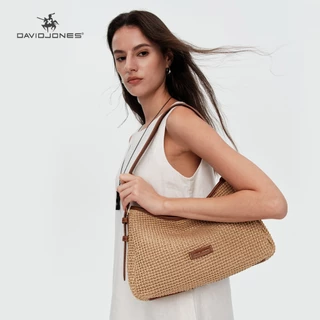 David Jones Paris Riviera 2026 สำหรับผู้หญิง กระเป๋าสะพายหนังแบบ Faux Hobo สำหรับวันหยุดในฤดูใบไม้ผลินำมาซึ่งฤดูร้อน