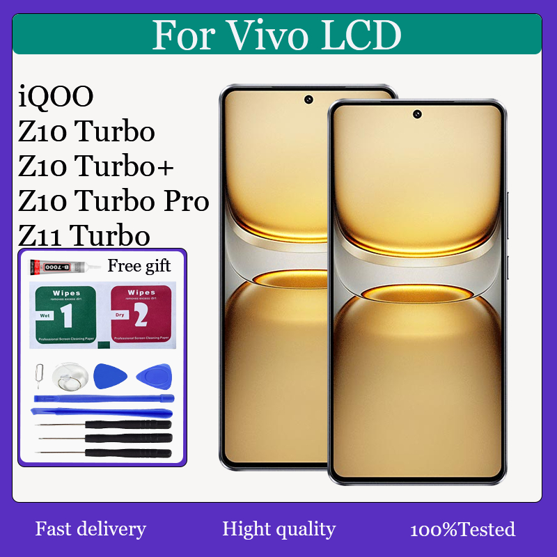 Original AMOLED สําหรับ Vivo iQOO Z10 Turbo Z10 Turbo + Z10 Turbo Pro Z11 Turbo จอแสดงผล LCD หน้าจอส
