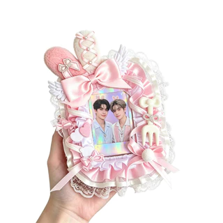 [พร้อมส่งสินค้า] Se.W กับ.ว ลูกไม้ตัดกระต่ายหูผู้ถือบัตรน่ารักอะนิเมะอุปกรณ์ต่อพ่วงการ์ตูนการ์ดขนาดเล็กฝาครอบป้องกัน ทําเอง ตกแต่งกระเป๋า