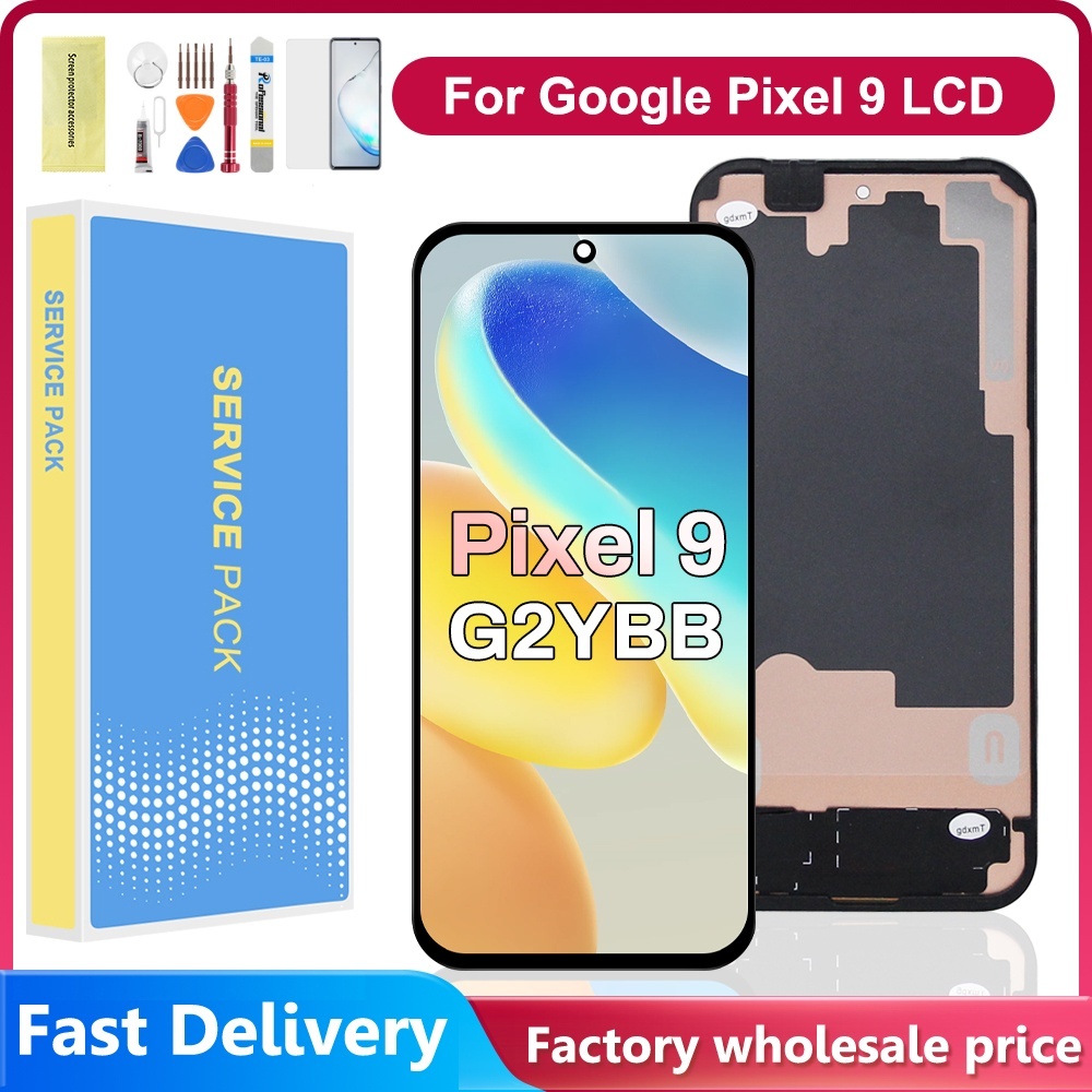 AMOLED สําหรับ Google Pixel 9 จอแสดงผล LCD G2YBB, GUR25, G1B60 Touch Screen Digitizer Assembly