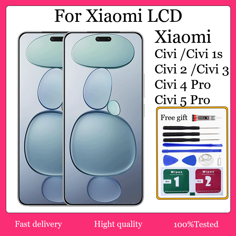 Original AMOLED สําหรับ Xiaomi Civi / Civi 1S / Civi 2 / Civi 3 / Civi 4 Pro / Civi 5 Pro จอแสดงผล LCD Touch Panel Assembly เปลี่ยน