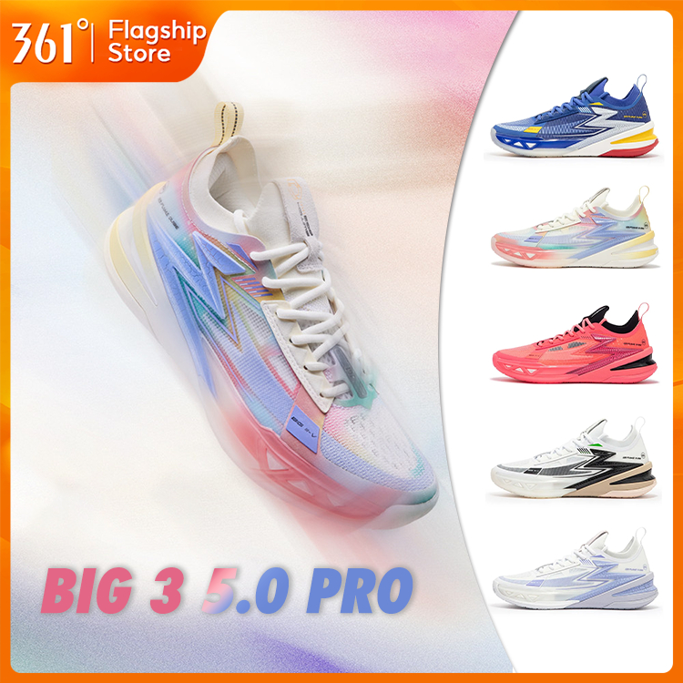 【361 Degrees】Big3 5.0 Pro | Nikola Jokic รองเท้าบาสเก็ตบอลสำหรับผู้ชาย ระบบรองรับแรงกระแทกทรงพลัง น้ำหนักเบา ตอบสนองฉับไว 672421110/672431122
